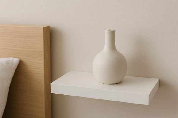 With Bedside Table Minimalist Home Style Small Round Ceramic Vase with Narrow Neck Modern Decorative Accent for Bathroom Shelf